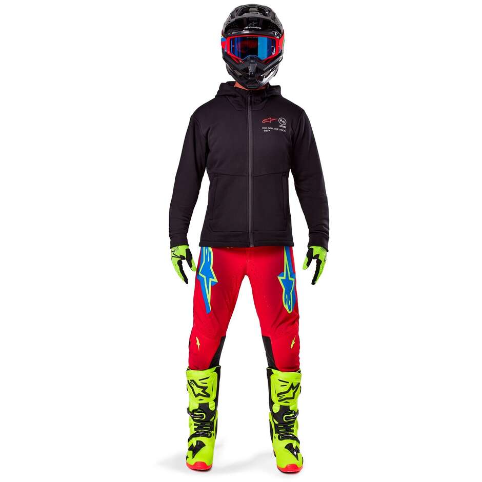 Felpa Moto Cross Enduro Alpinestars RACER MX FLEECE Nero